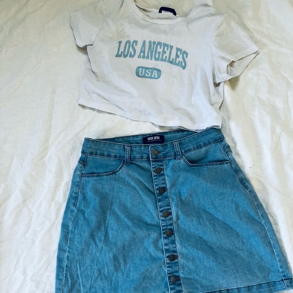 Wax Jean Dresses & Skirts - Jean skirt